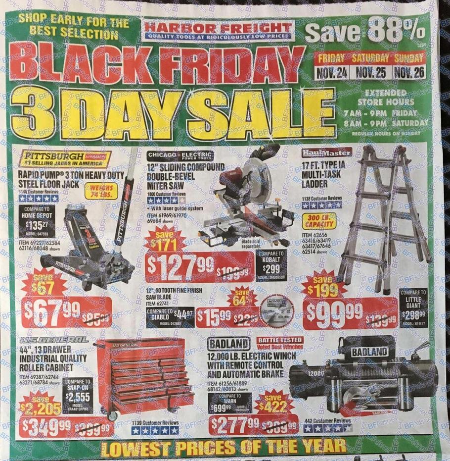 Harbor Freight Tools Black Friday Ad 2017
