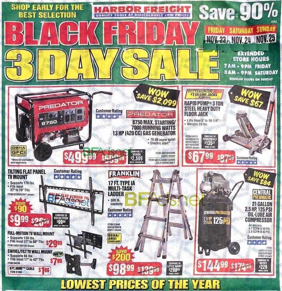 Harbor Freight Tools Black Friday Ad 2018